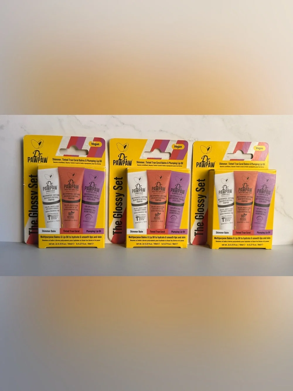 NEW Dr. PAWPAW The Glossy Set – Vegan Lip Trio